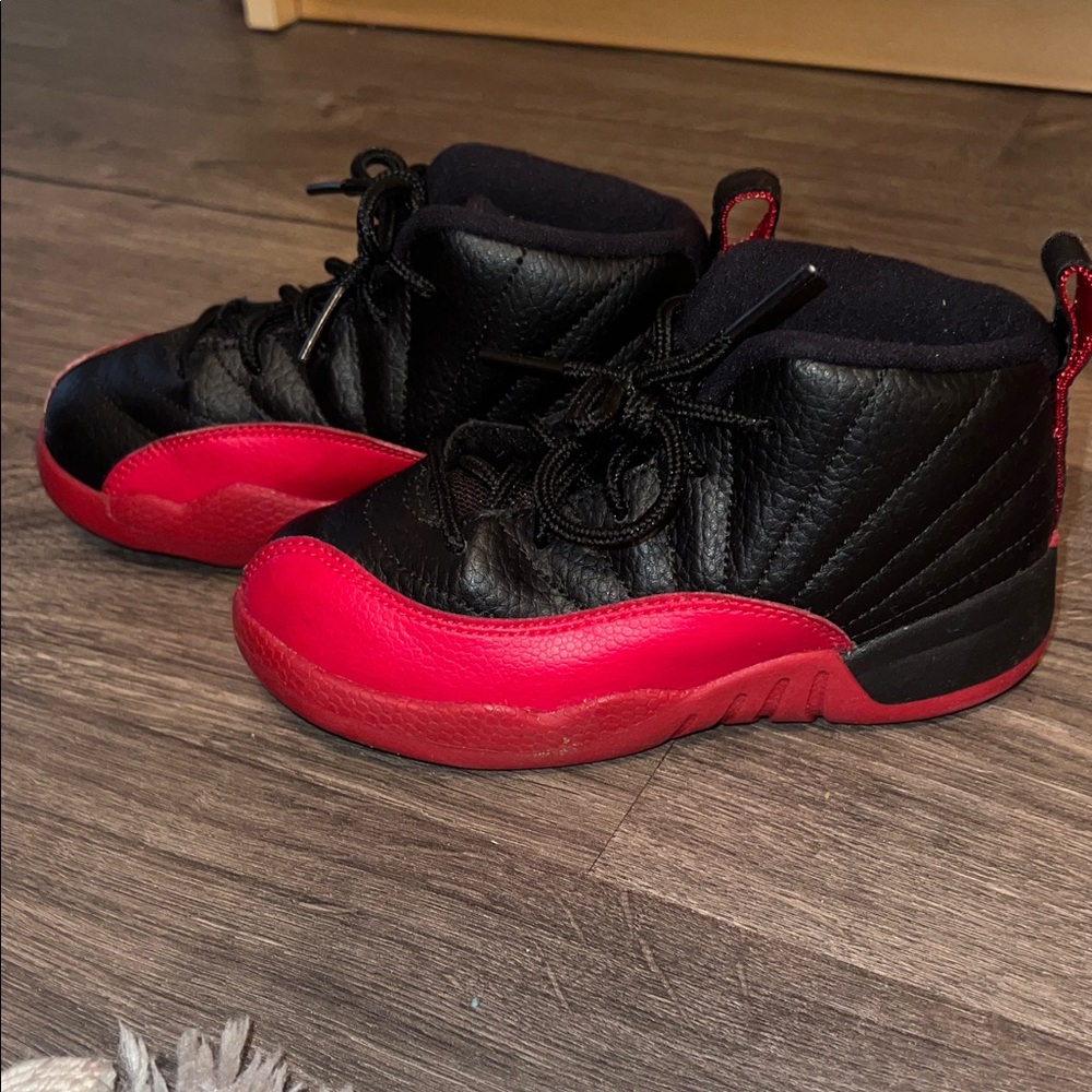 Jordan Kids Black and Red Sneakers